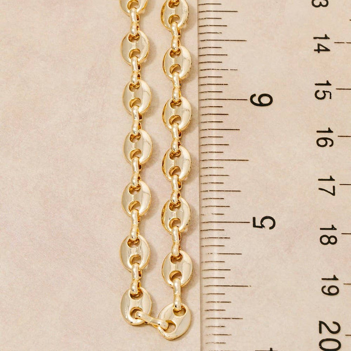 Gold Dipped Anchor Chain Necklace: GOLD