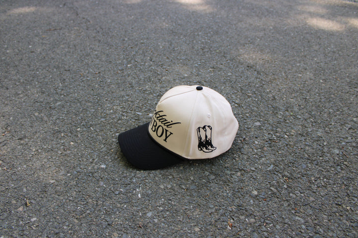 Cocktail Cowboy Embroidery Trendy Rodeo Western Trucker Hat