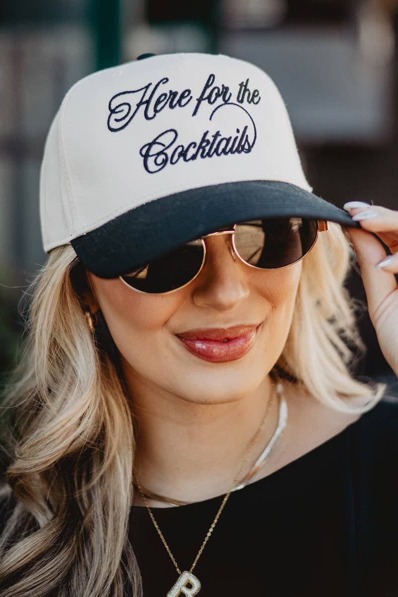 Here For the Cocktails Two-Toned Vintage Hat: Pink and Tan