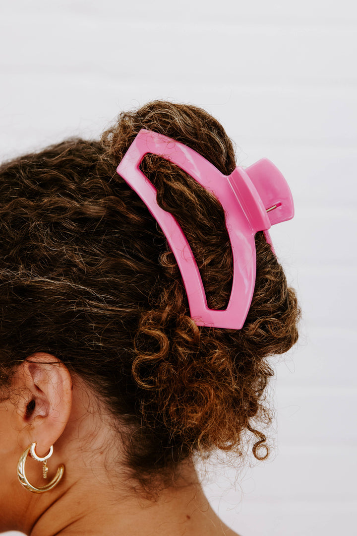 Large Open Hair Clip-Peonies Please
