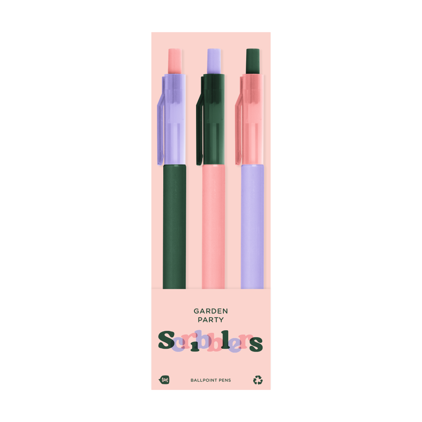 Generative Scribbler Garden Party Scribbler 3 Pack – Pink Moon