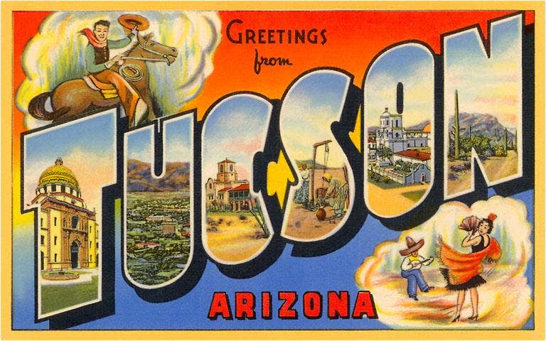 Postcard AZ-16 Greetings from Tucson