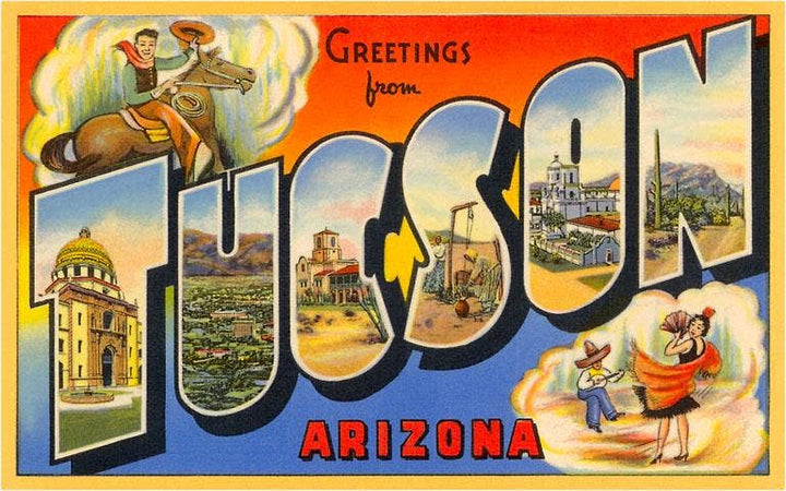 Postcard AZ-16 Greetings from Tucson