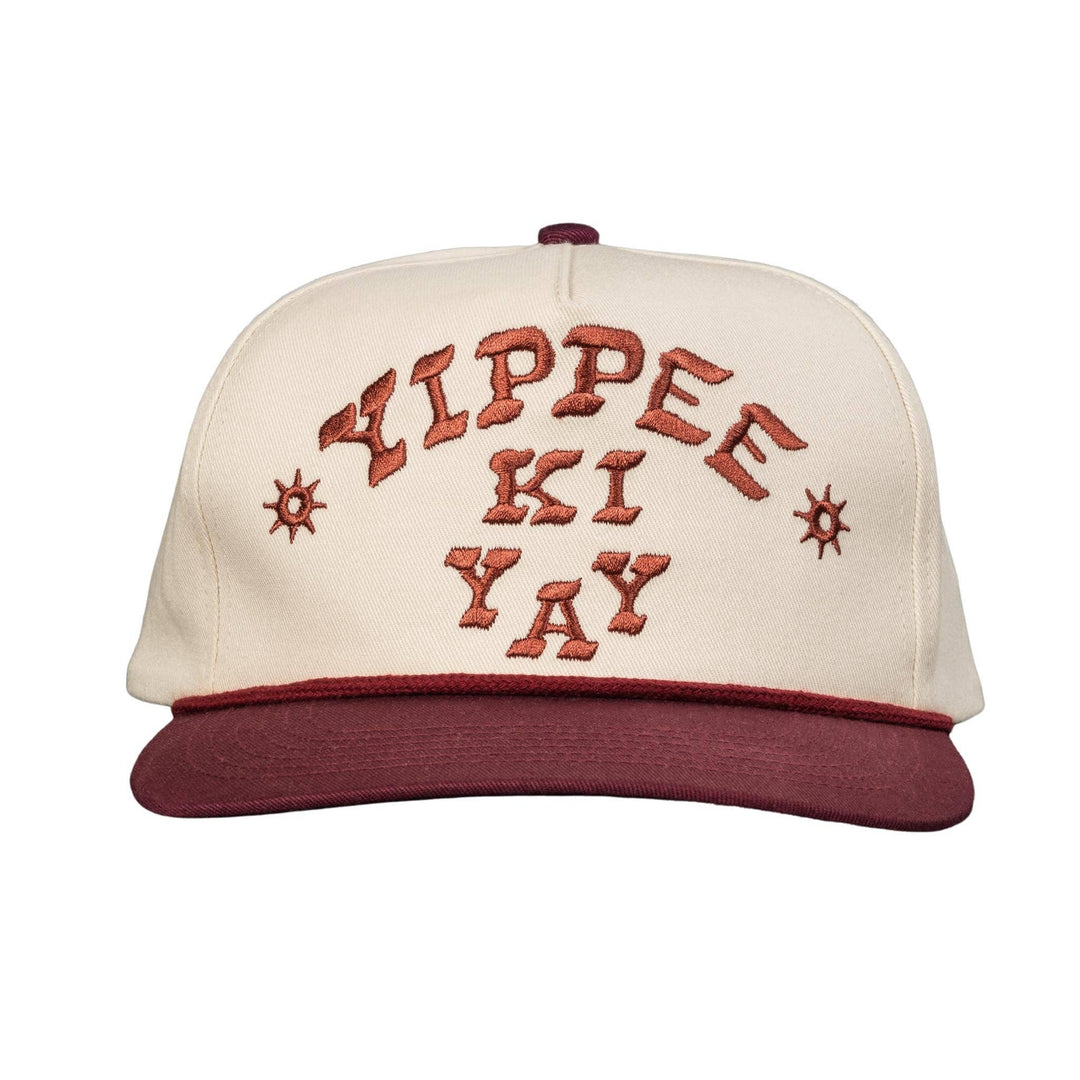 Yippee Ki Yay Hat: Cream/Light Blue
