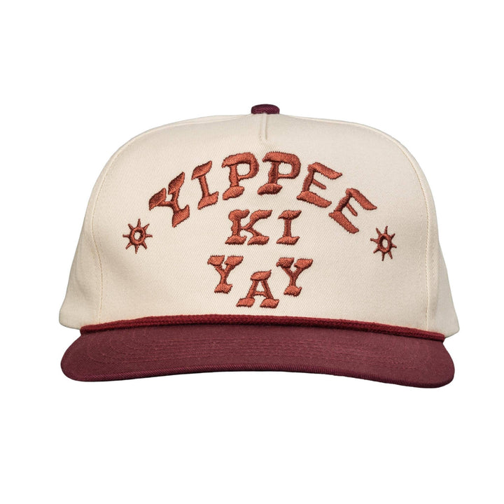 Yippee Ki Yay Hat: Cream/Light Blue