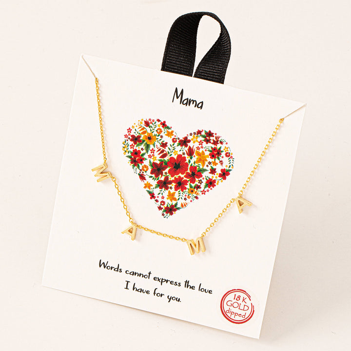 Mama Pendant Necklace: G