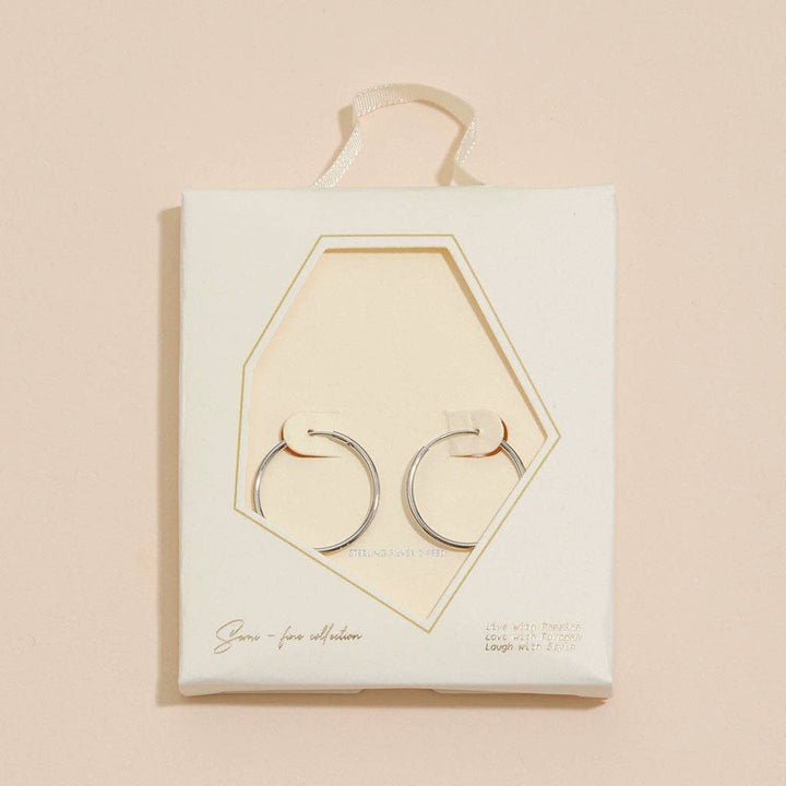 18K Gold Dip Simple Hoop Earrings: Gold / One / 4DE38065