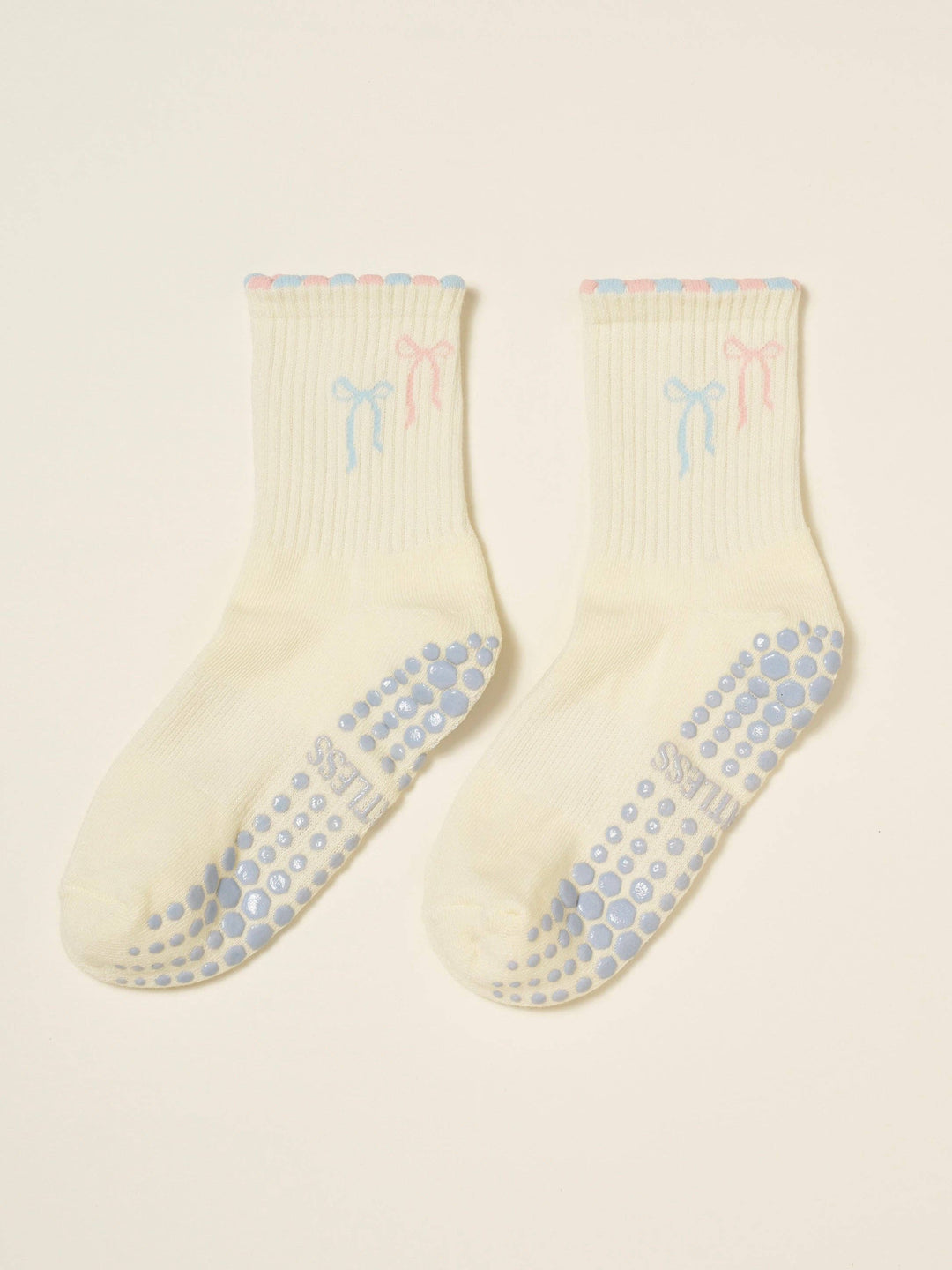 Ribbon Duo Petal Grip Sock