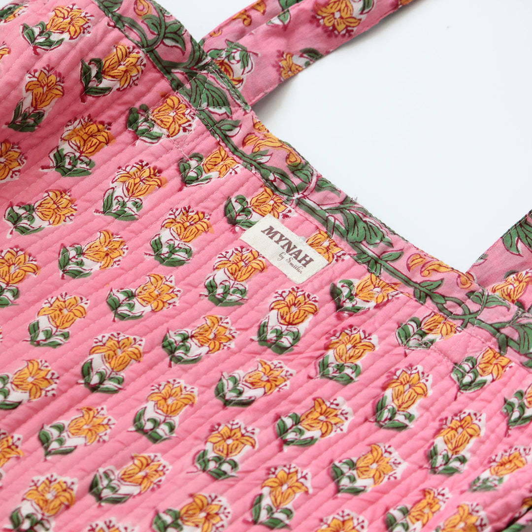 Small Bubblegum Forest Print Reversible Laptop/ Tote Bag