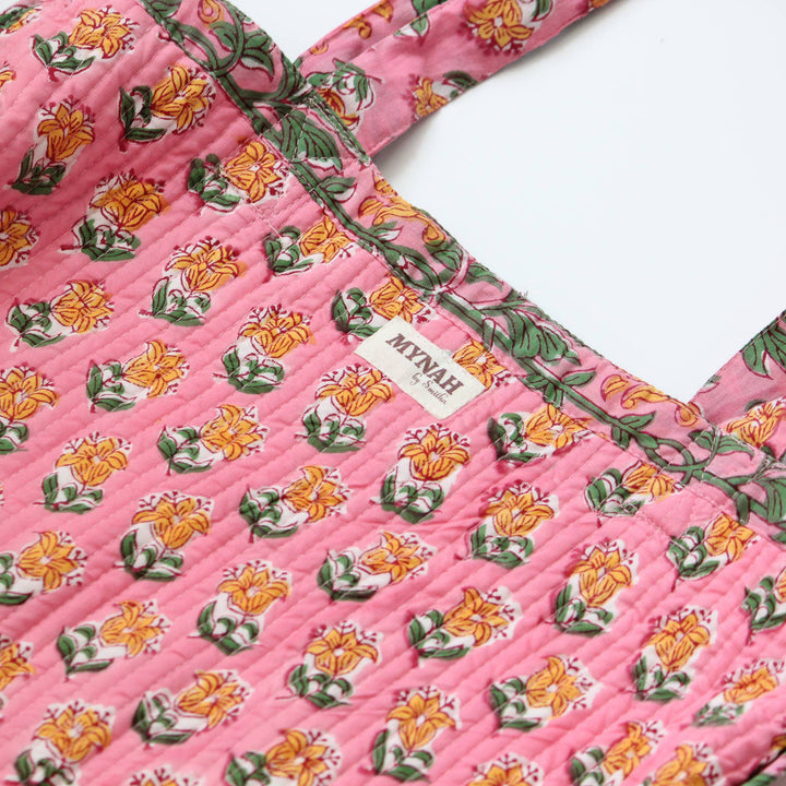Small Bubblegum Forest Print Reversible Laptop/ Tote Bag