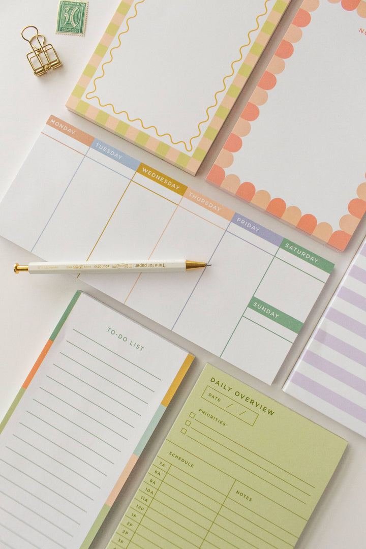 Colorblock Weekly Notepad