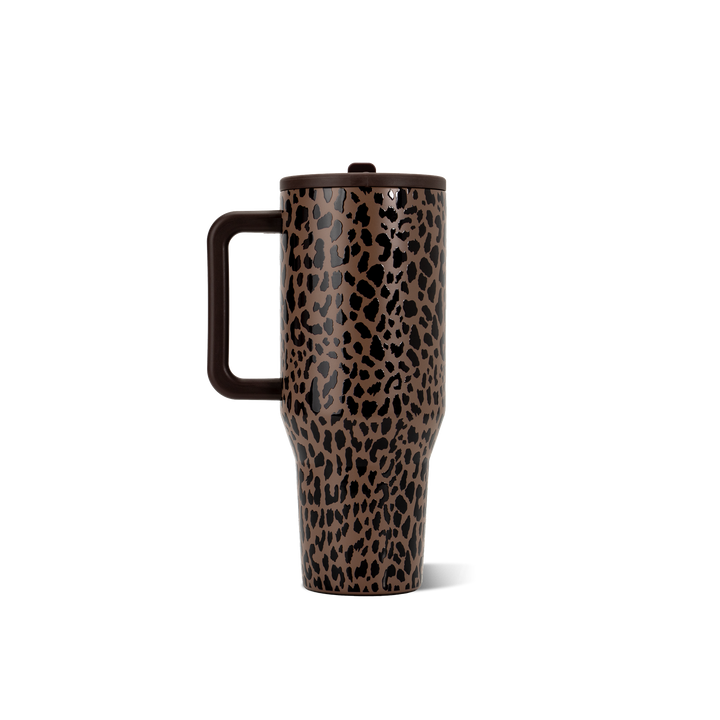 Brown Leopard HydroJug 32 oz Traveler Tumbler