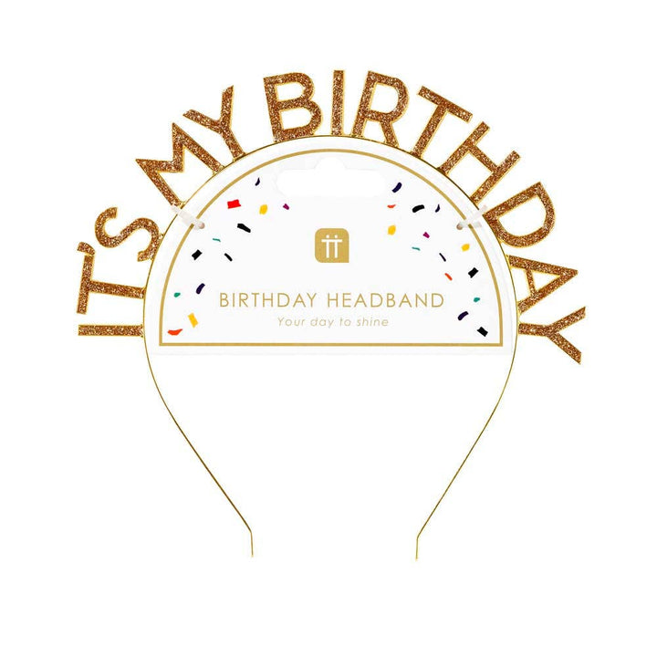 Gold It’s My Birthday Headband