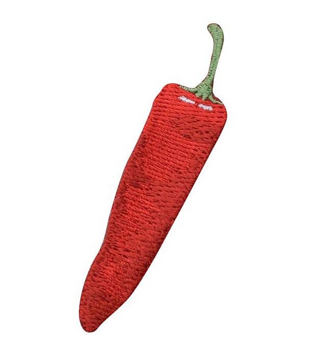 Chili Pepper, Red Hot Jalapeno Embroidered Iron on Patch