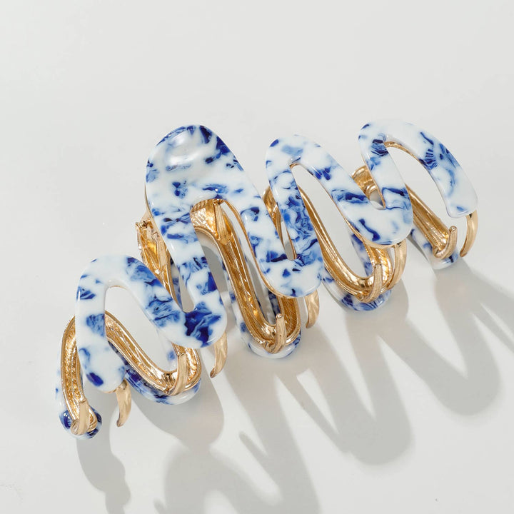 Willow Coastal | Large Squiggle Metal Claw Clip: Assorted