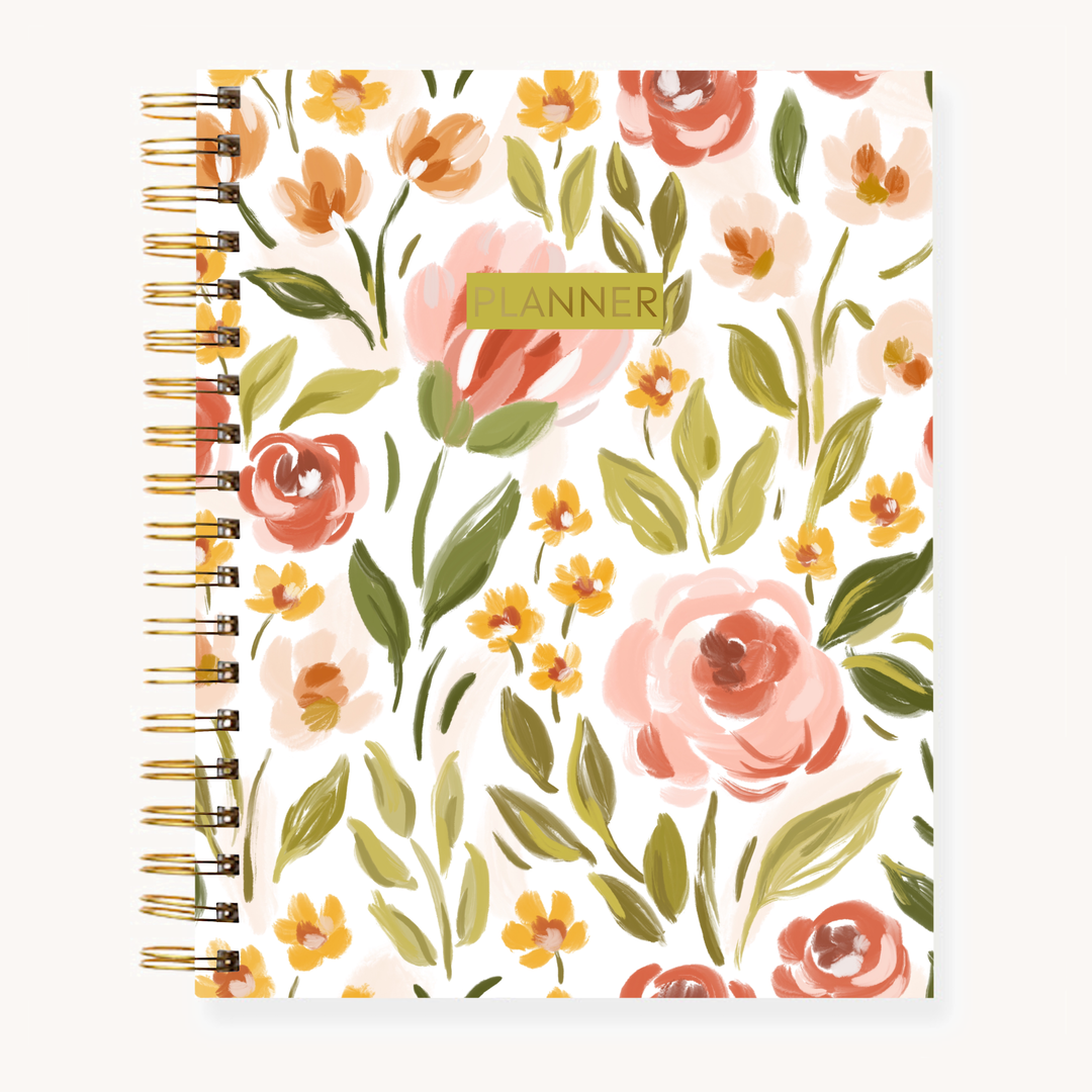 Floral Undated Planner: Porcelain Floral / 7x9