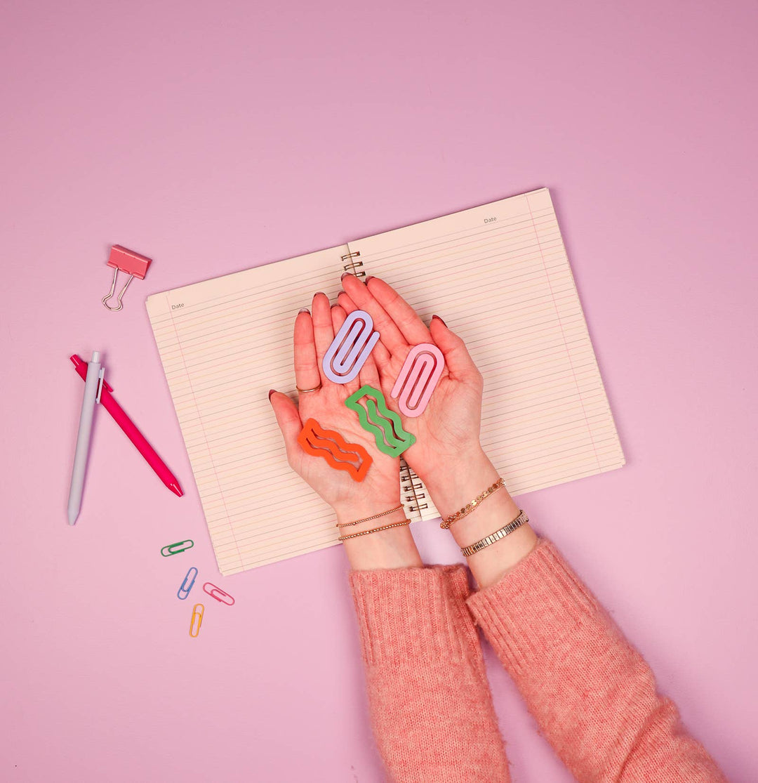 Paper Clips / Bookmarks: Orange & Pink
