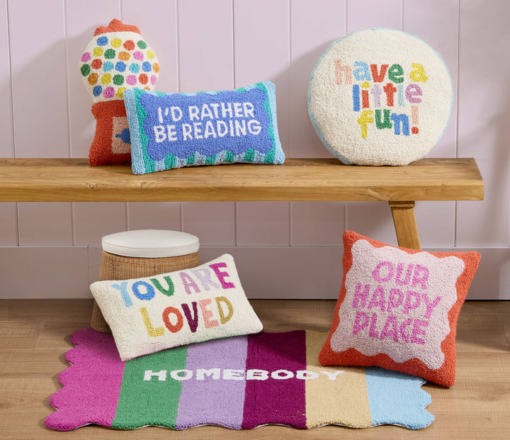 Our Happy Place Hook Pillow