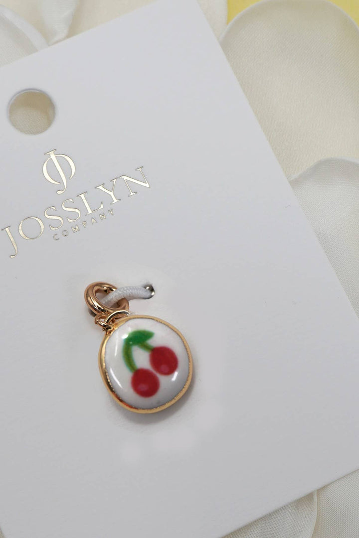 Porcelain Flower Pearl Bag Charm