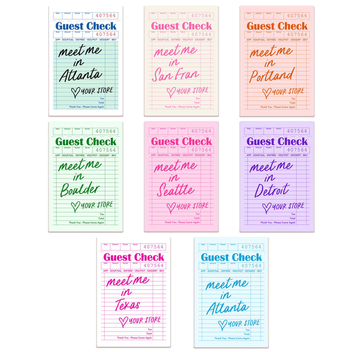 Meet Me in Tucson Guest Check Sticker- White