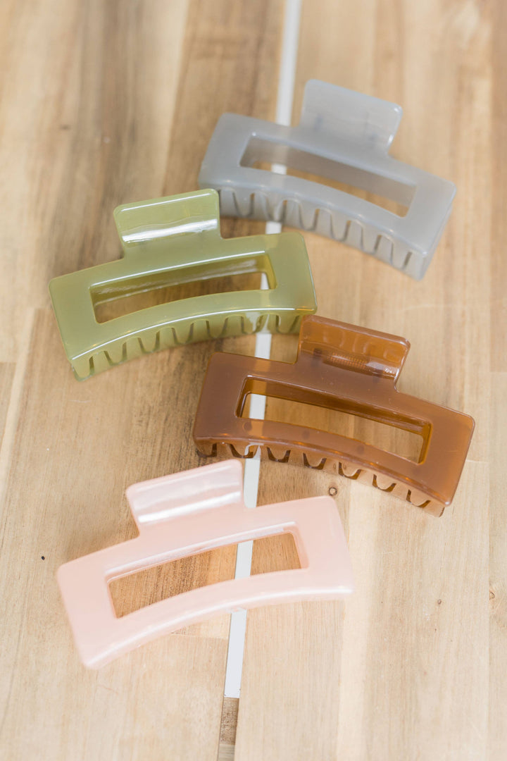 Peach Jumbo Jelly Hair Claw Clip