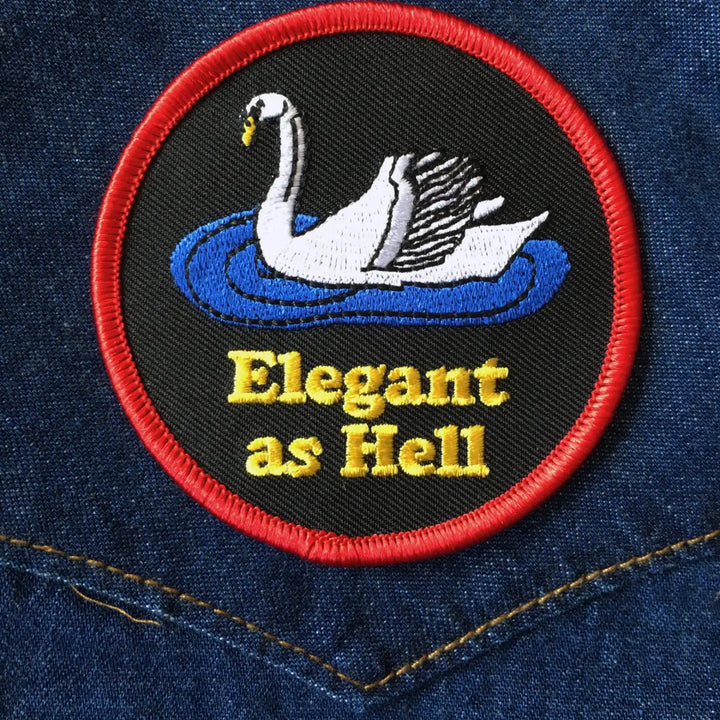 Elegant As Hell - Iron On Patch