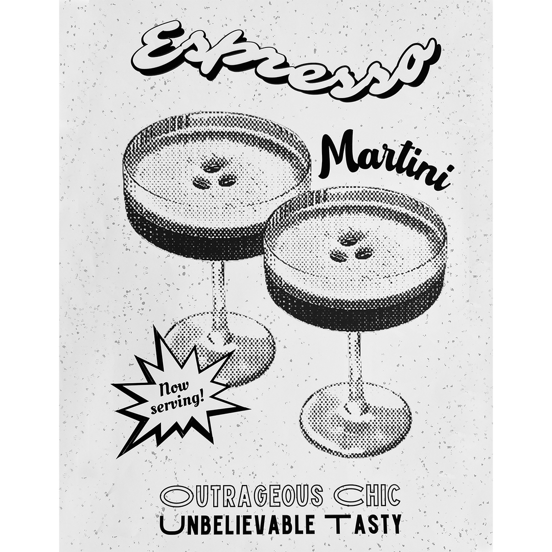 Espresso Martini Bar Cart Print