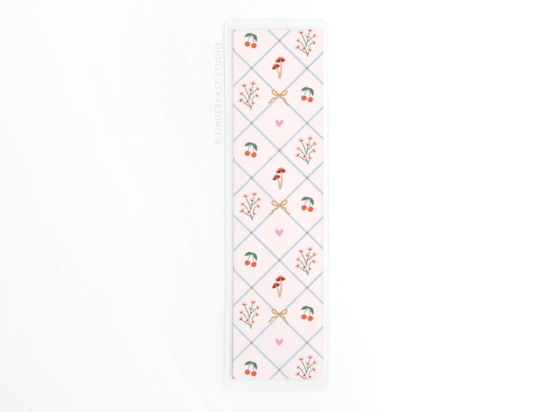 Coquette Pattern Laminated Bookmark