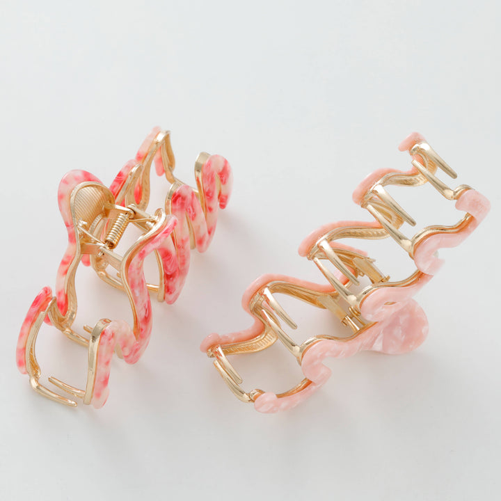 Willow Rosé | Large Squiggle Metal Claw Clip: Assorted