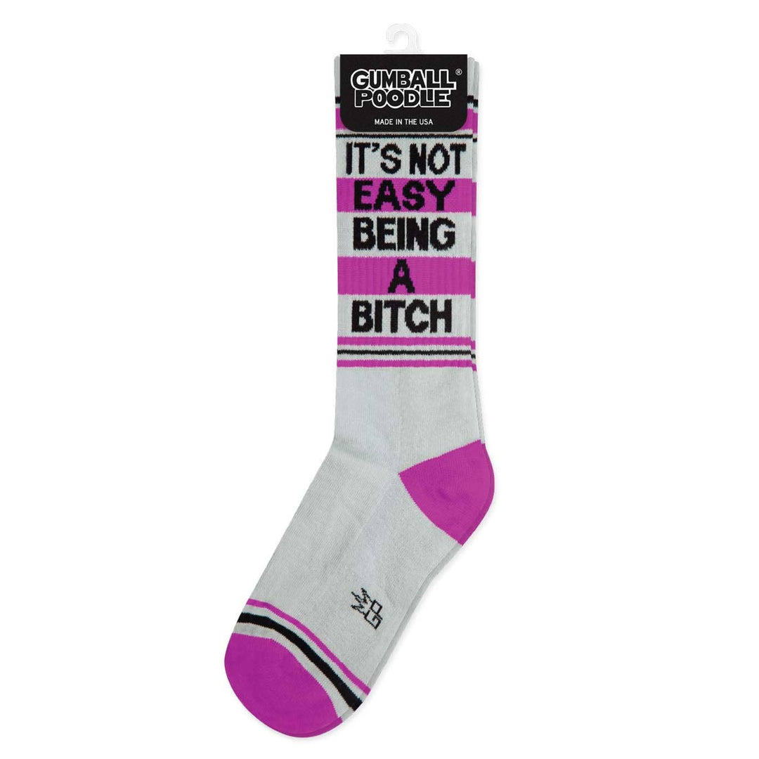 It's Not Easy Being A Bitch Gym Crew Socks