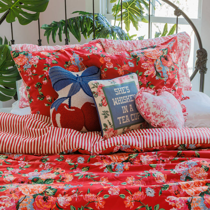 Heart Toile Pillow - Junk Gypsy