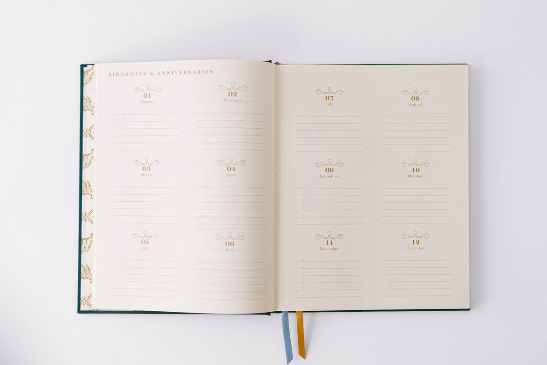 2026 Golden Thistle 17-Month Large Bound Planner