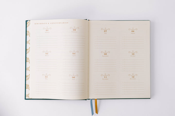2026 Golden Thistle 17-Month Large Bound Planner