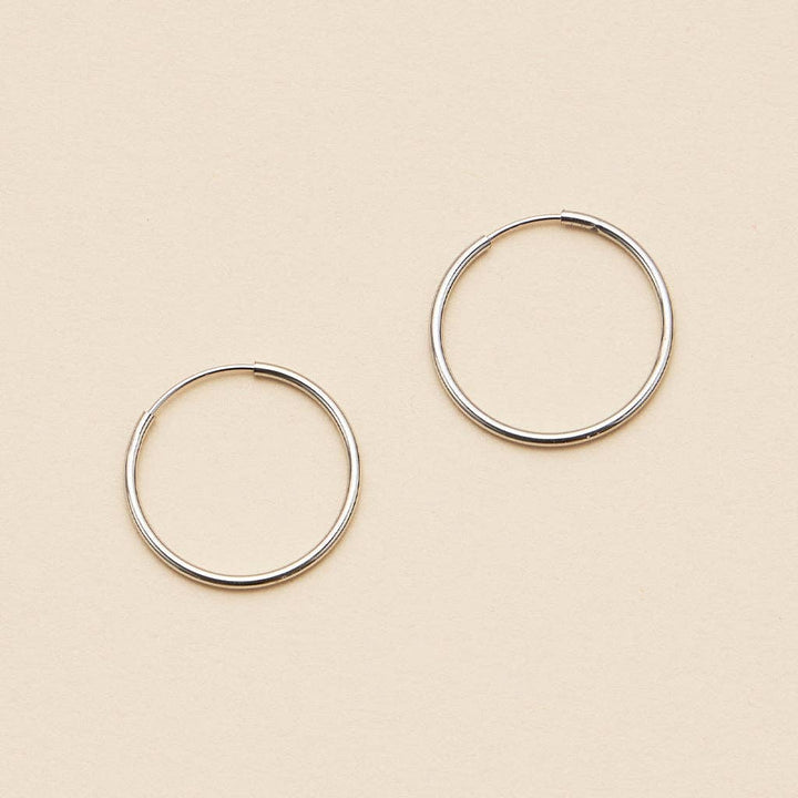 18K Gold Dip Simple Hoop Earrings: Gold / One / 4DE38065