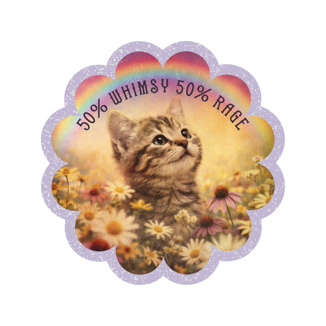 Whimsy and Rage Cute Kitten High Quality Vinyl Sticker