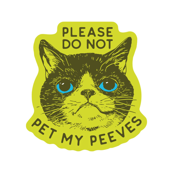 Funny Kitty Cat Goofy Humor High Quality Vinyl Sticker