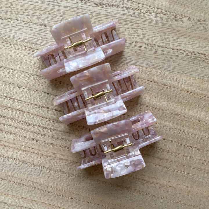Rose Cloud Acetate Claw Clip