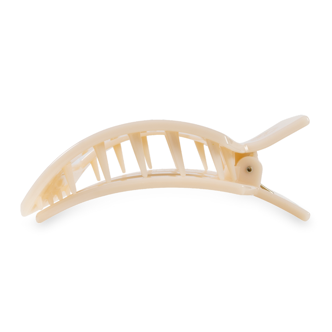 Large Square Flat Hair Clip-Almond Beige