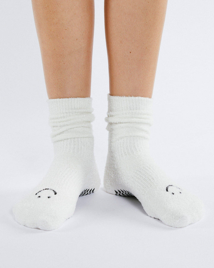 Women's Happy Cloud Crew Grip Sock: S/M