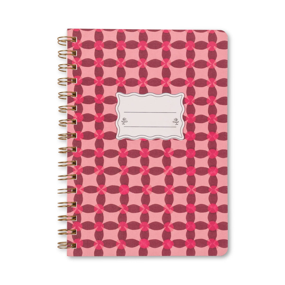 SMALL TWINWIRE NOTEBOOK - PINWHEEL PINK