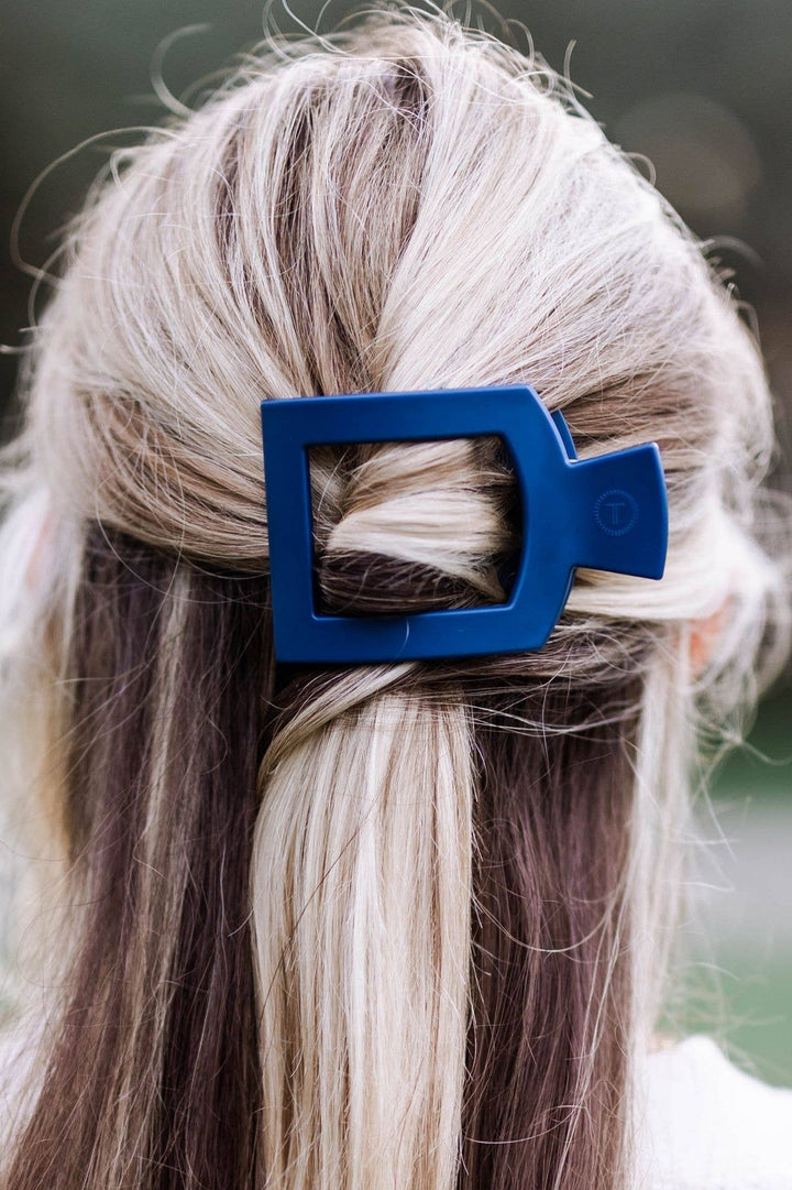 Medium Square Flat Hair Clip-Midnight Rain