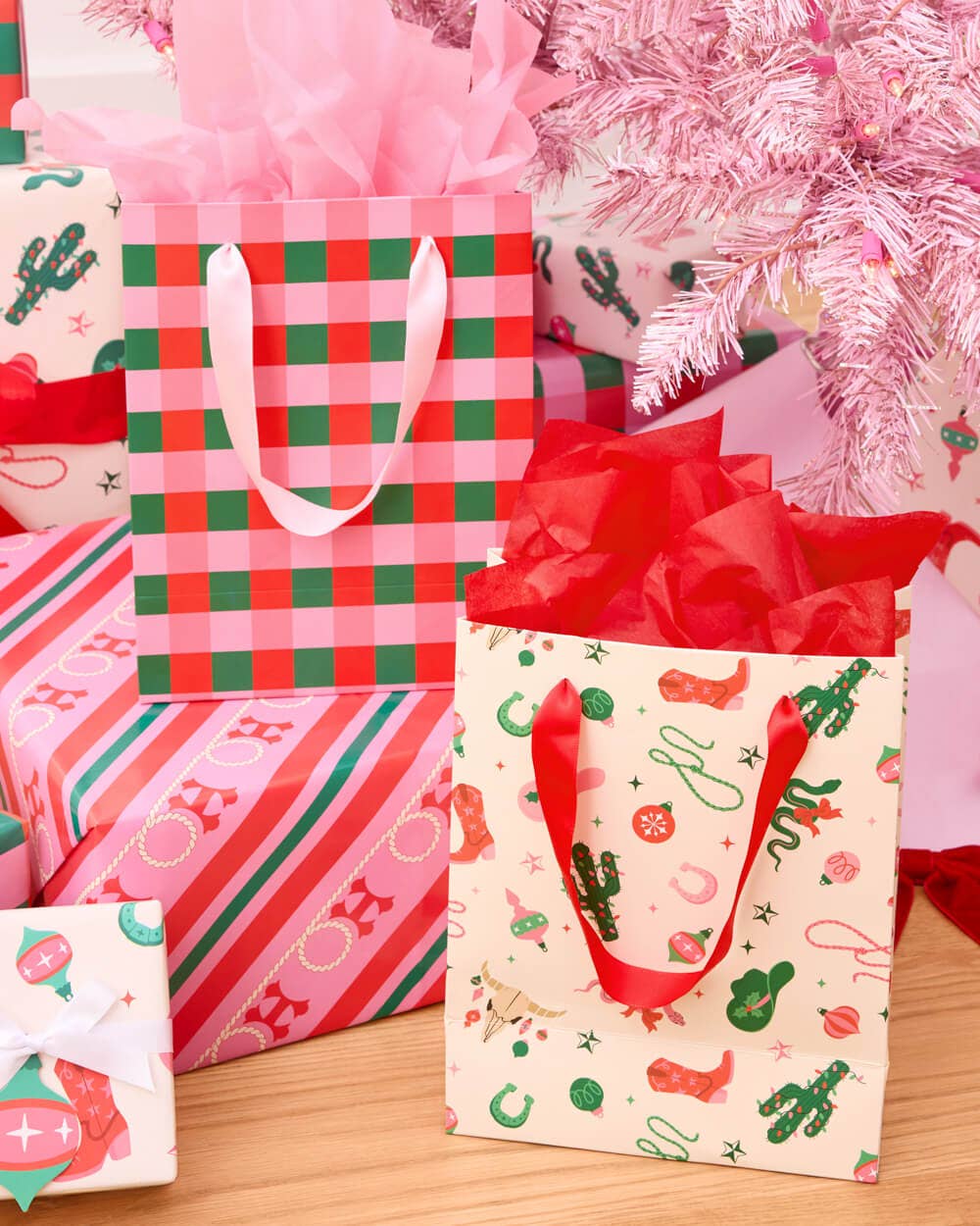 Western Christmas Gift Bag