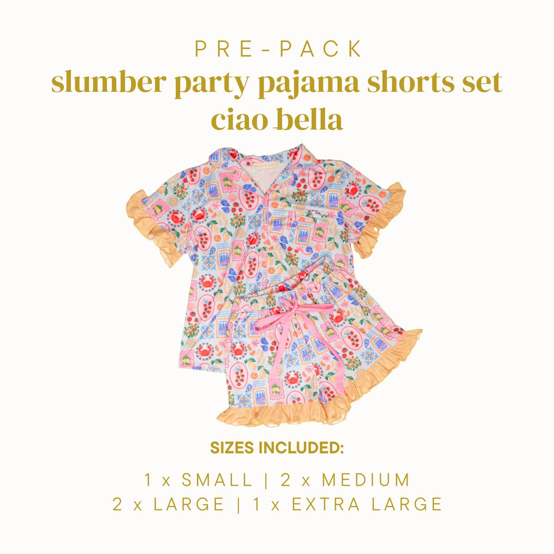 Slumber Party Pajama Shorts Set–Ciao Bella