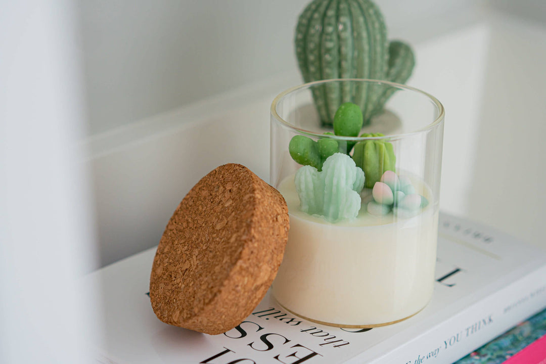 Prickly Pear Cactus Candle| | Soy Blend: Santal