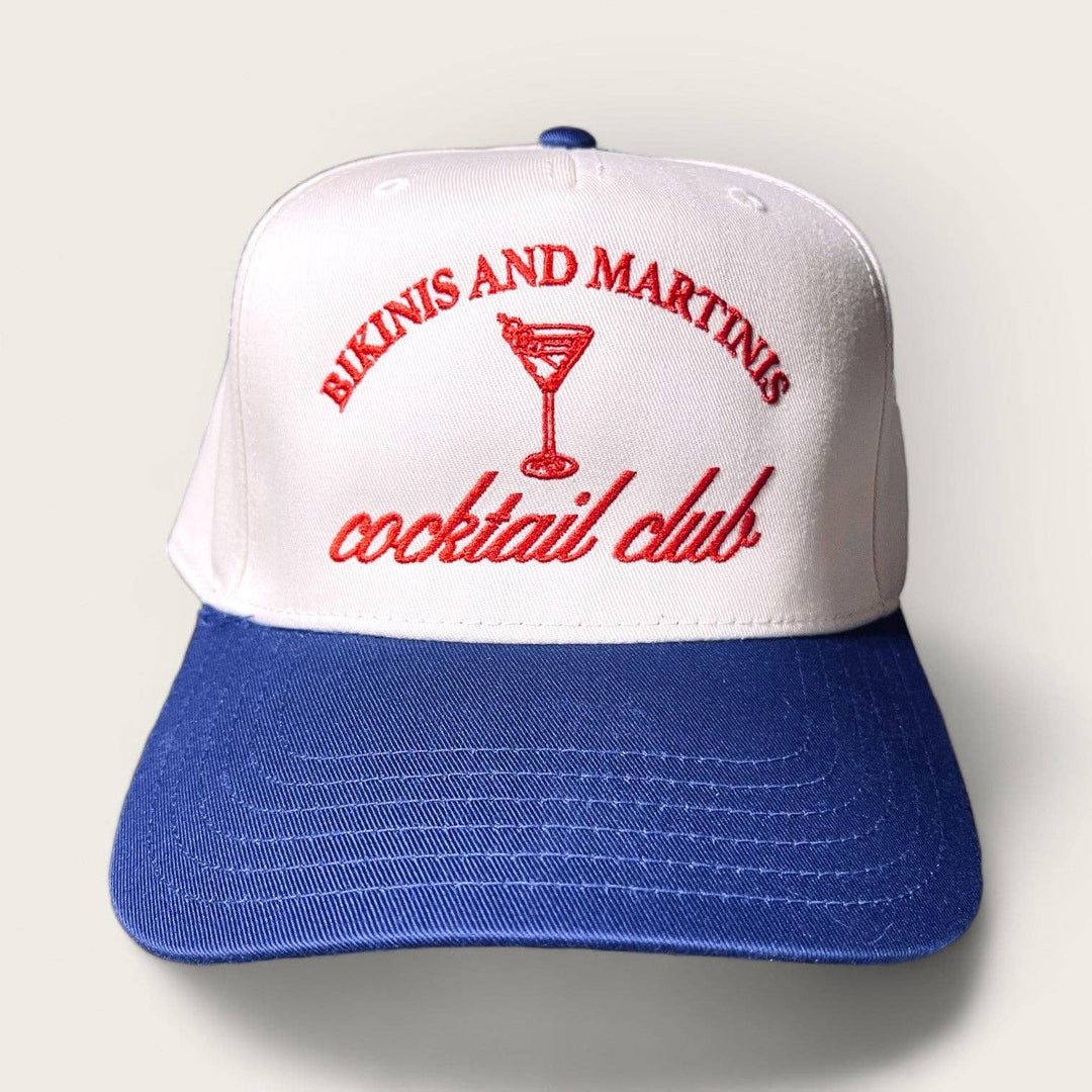 Bikinis and Martinis Classic Trucker Hat | White/Navy