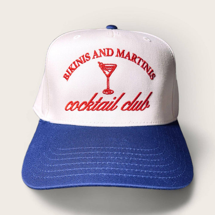 Bikinis and Martinis Classic Trucker Hat | White/Navy