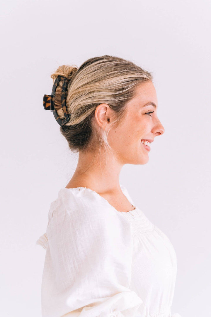 Large Open Hair Clip-Tortoise