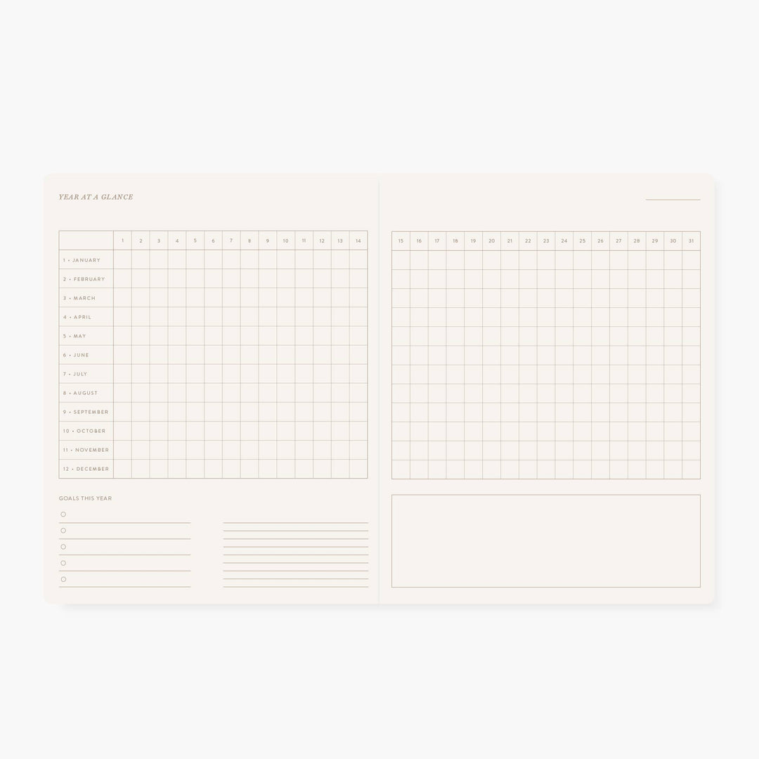 BLUE FLORAL | UNDATED MONTHLY PLANNER
