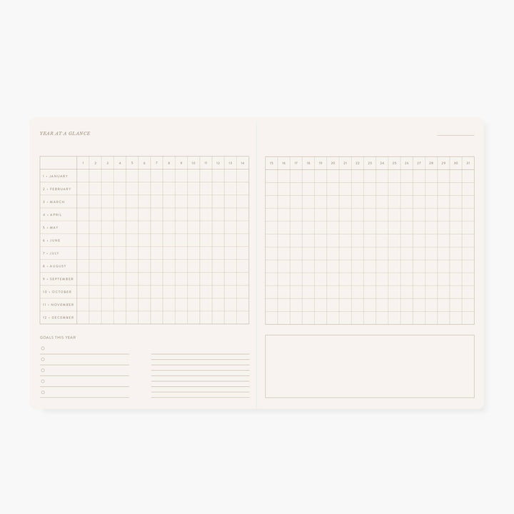 BLUE FLORAL | UNDATED MONTHLY PLANNER