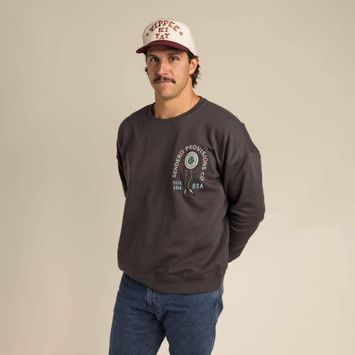 Yippee Ki Yay Hat: Cream/Light Blue